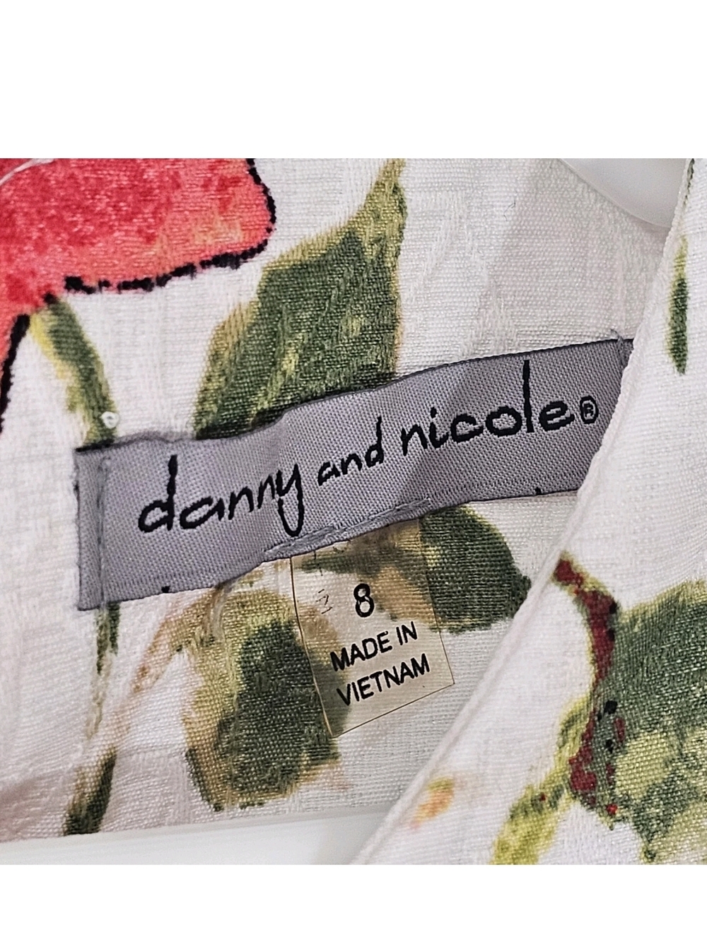 Danny & Nicole Floral Fit & Flare Dress – Sleeveless Belted - Picture 8 of 8